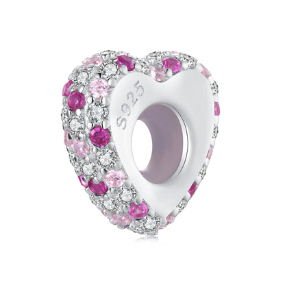 Heart Silicone Spacer Beads Charm