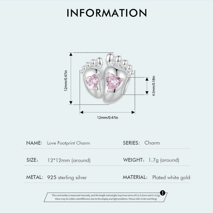 Love Footprint Charm