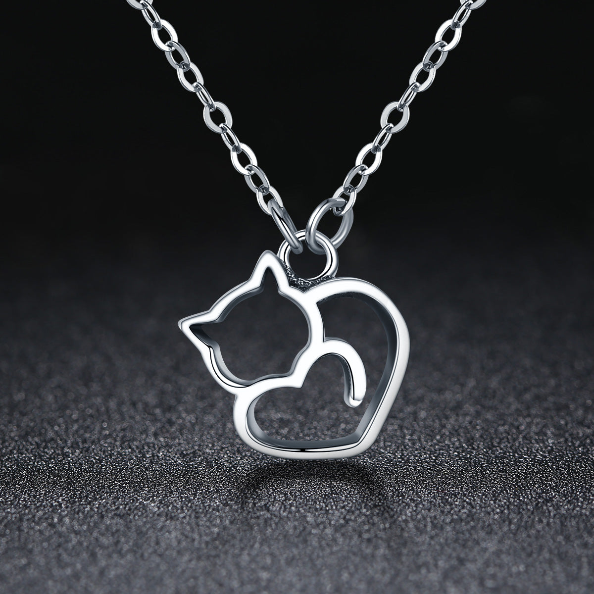 Cat Sterling Silver Necklace