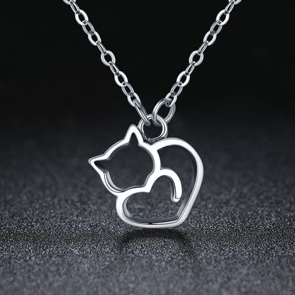 Cat Sterling Silver Necklace