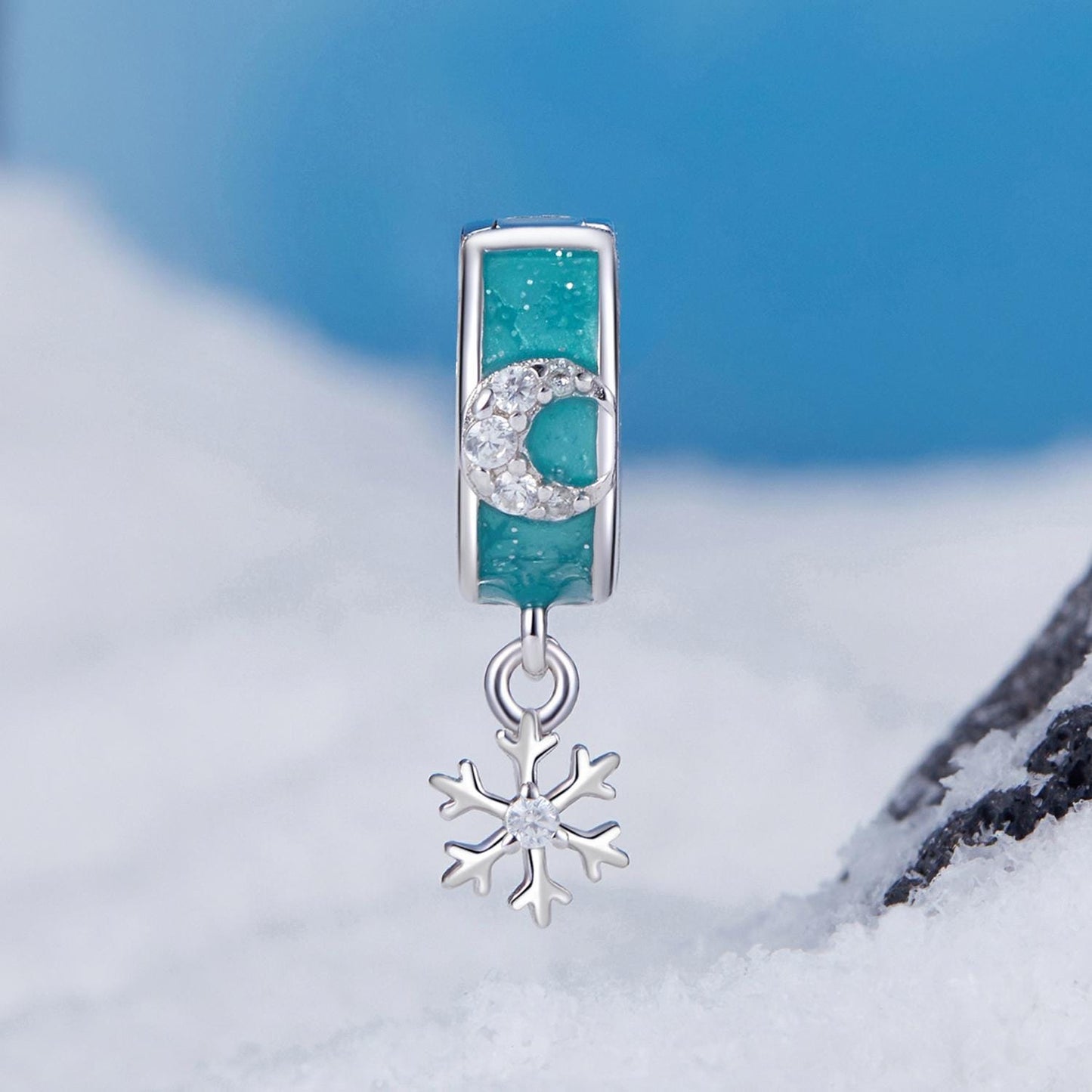 Snowflake Stopper Beads Charm
