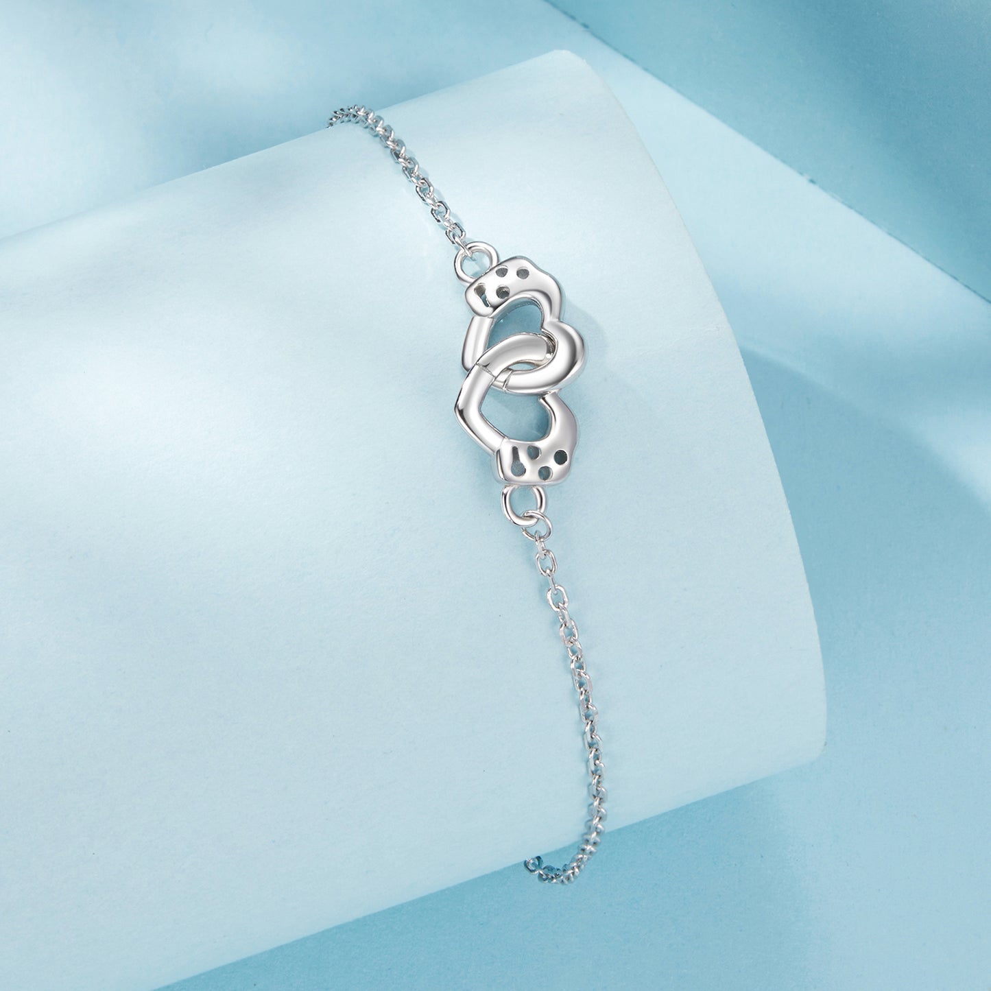 Heart Lock Charm Bracelet