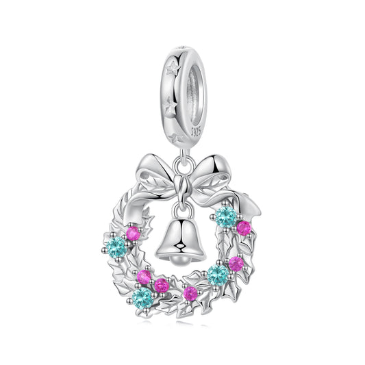 Christmas Wreath Pendant Charm