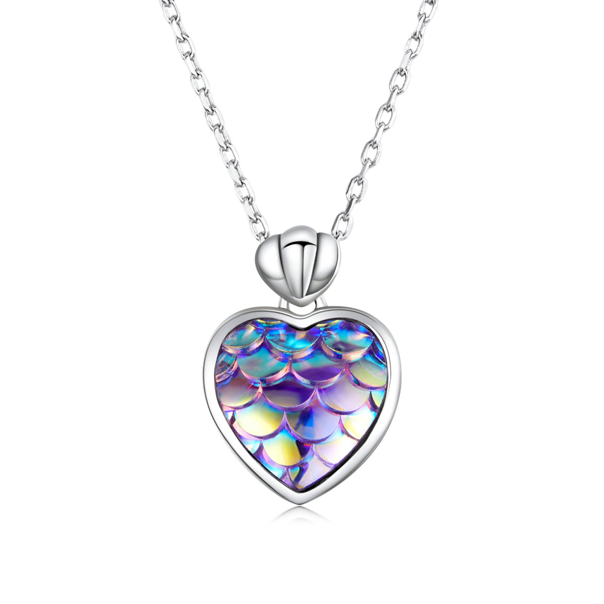 Scale Heart Pendant Necklace