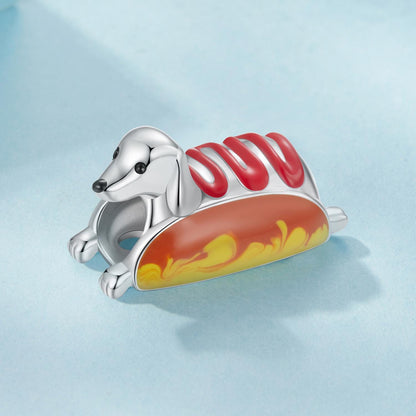 Hot Dog Dachshund Charm