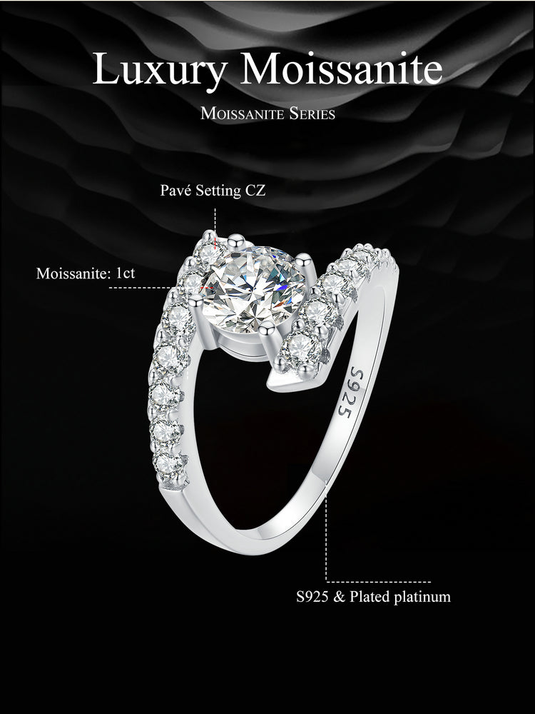 1 Carat Fashion Moissanite Ring