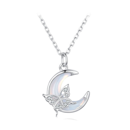 Lunar Butterfly Pendant Necklace