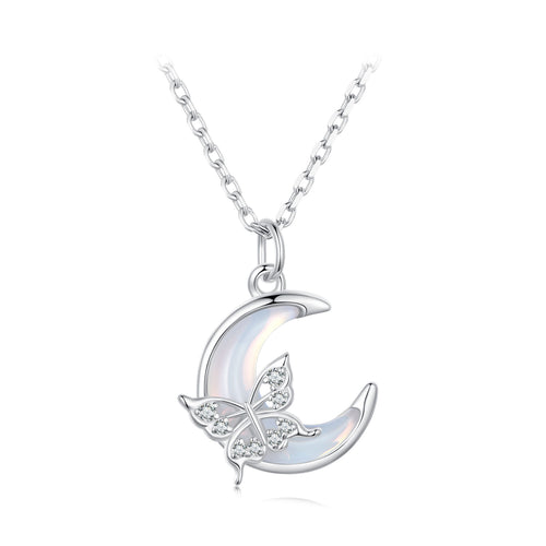 Lunar Butterfly Pendant Necklace