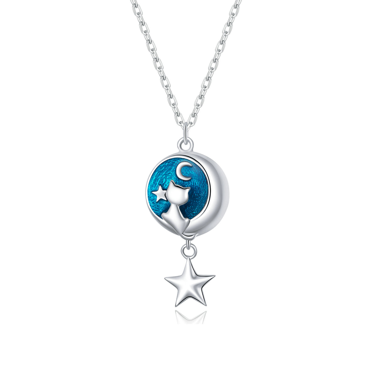 Moon Cat Pendant Necklace