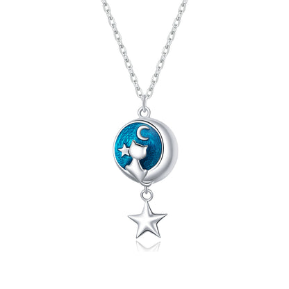 Moon Cat Pendant Necklace