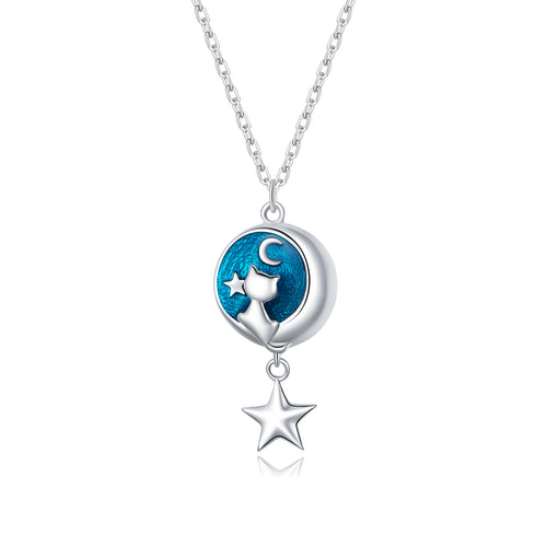 Moon Cat Pendant Necklace