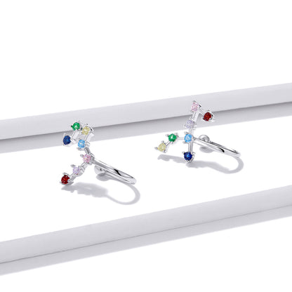 Star Track Hoop Earrings