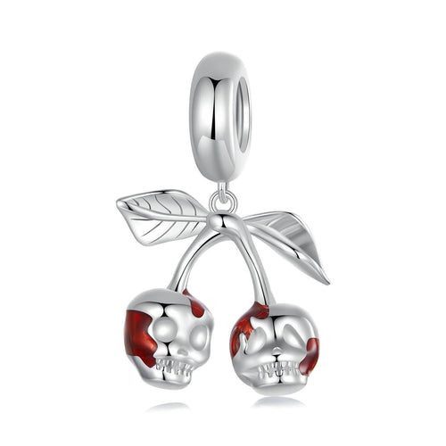 Cherry Skull Pendant Charm