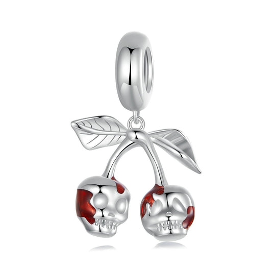 Cherry Skull Pendant Charm