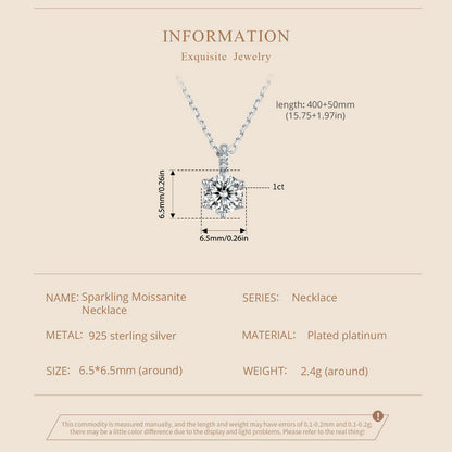 1ct Sparkling Moissanite Necklace
