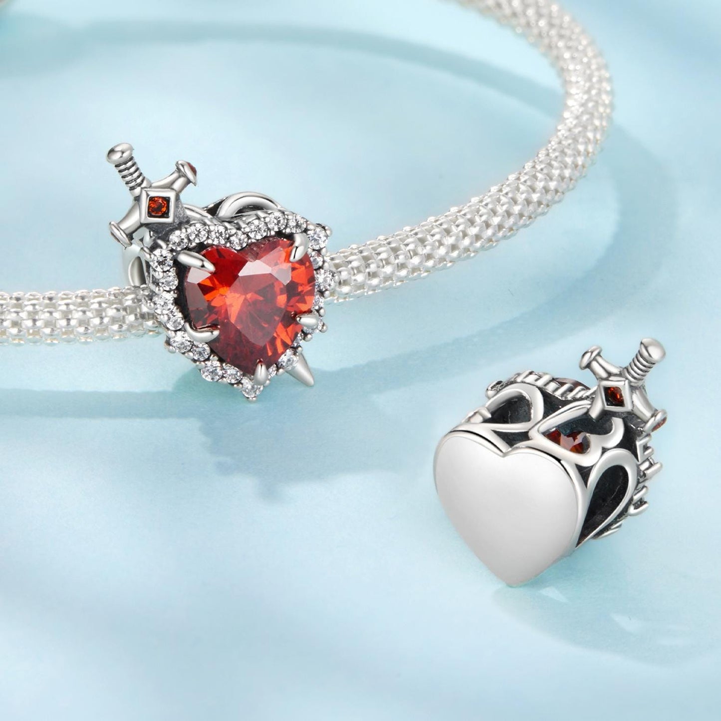 Heart Sword Charm