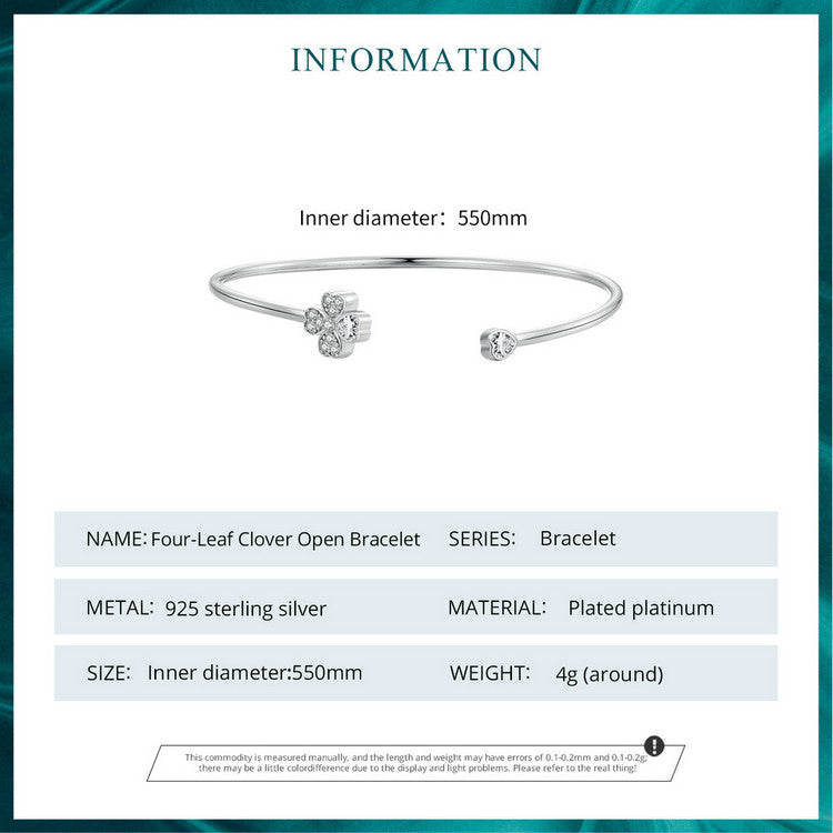 Clover Open Bangle