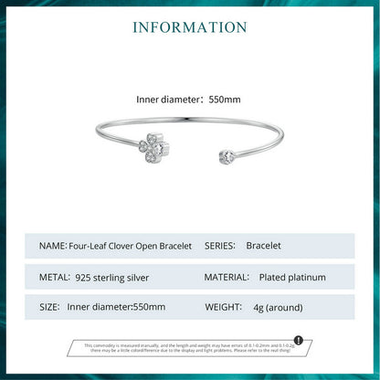 Clover Open Bangle