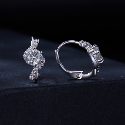 0.5ct Moissanite Spring Ear Climbers