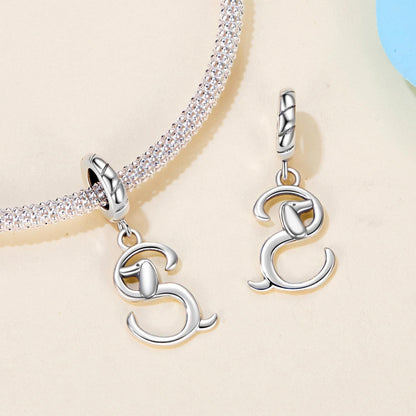 Dachshund Letter Pendant Charm