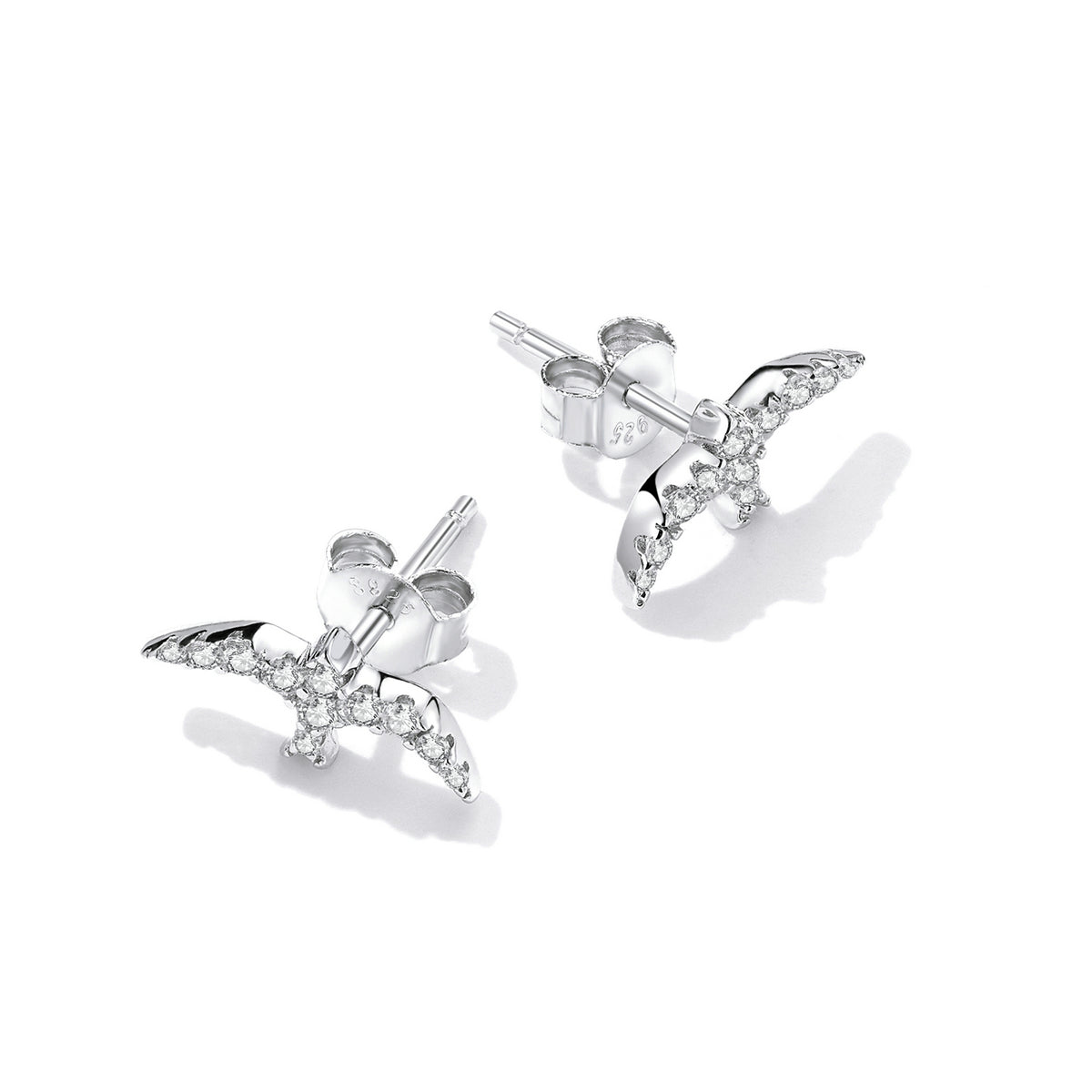 Compact Swallow Stud Earrings