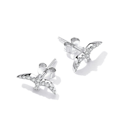 Compact Swallow Stud Earrings