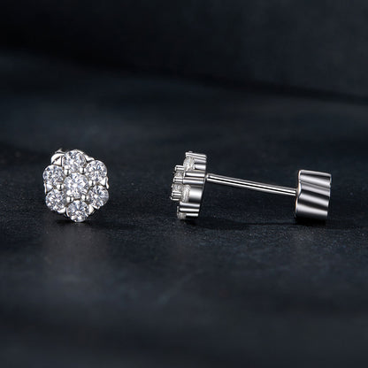 Floral Moissanite Studs