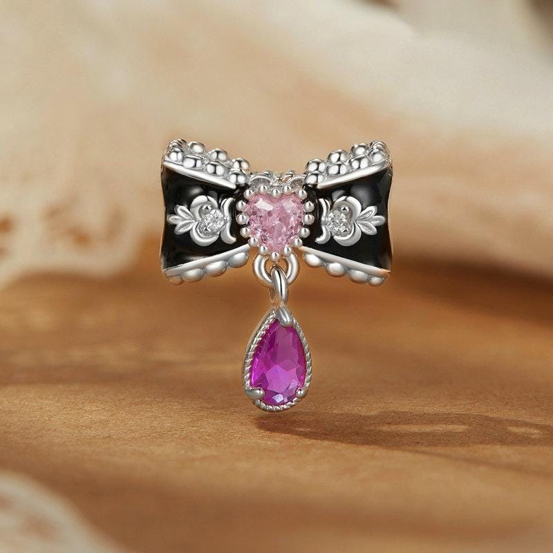 Romantic Bow Beads Charm