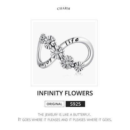 Infinity Flowers Charm
