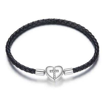 Modern Cross Charm Bracelet