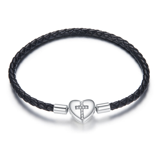 Modern Cross Charm Bracelet