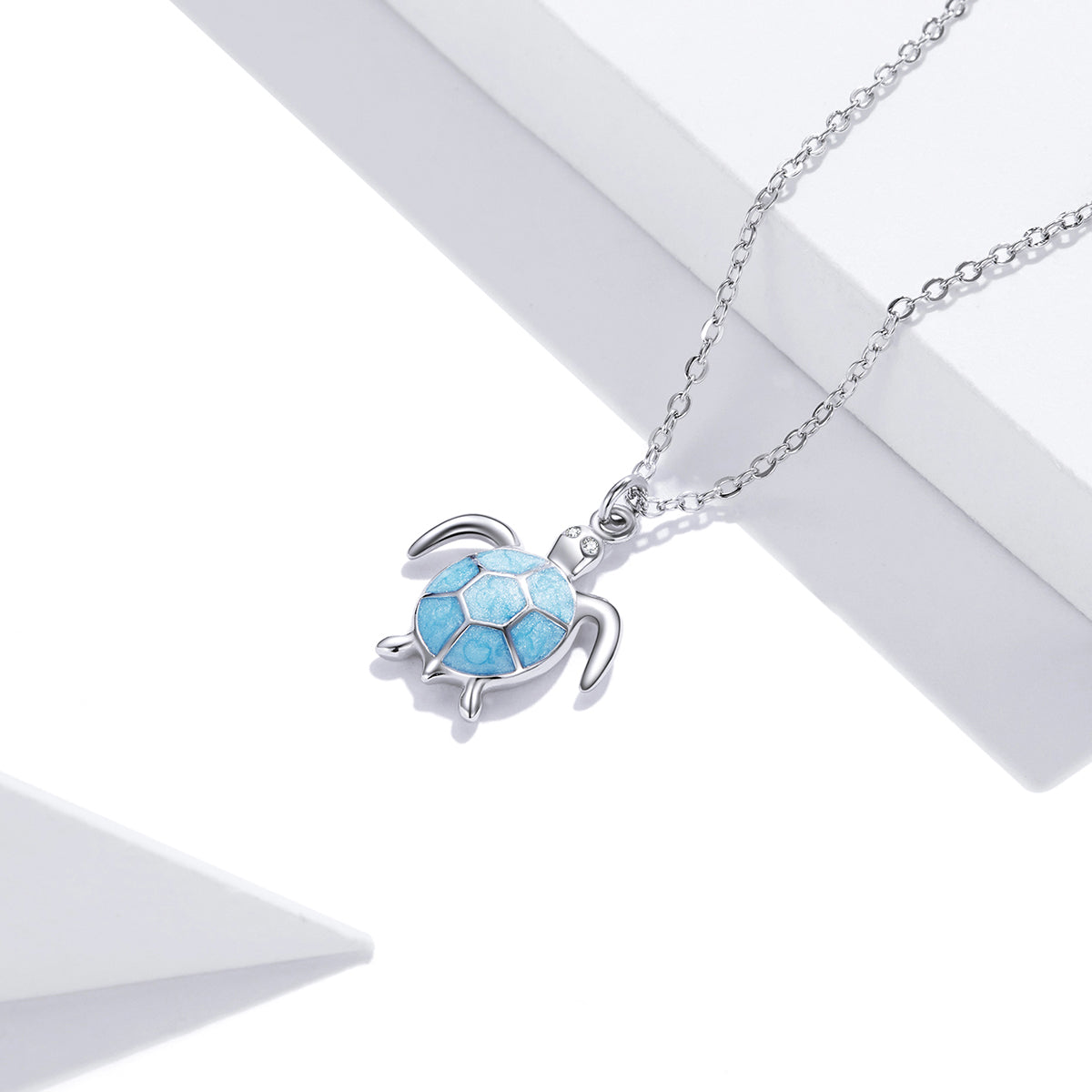 Blue Sea Turtle Necklace