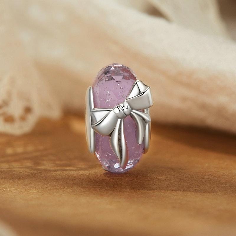 Bowknot  Murano Glass Bead Charm
