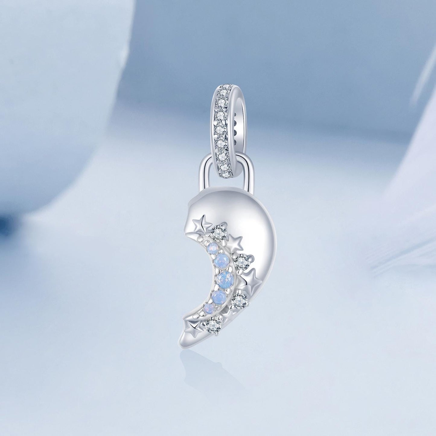 Sun and Moon Heart Pendant Charm