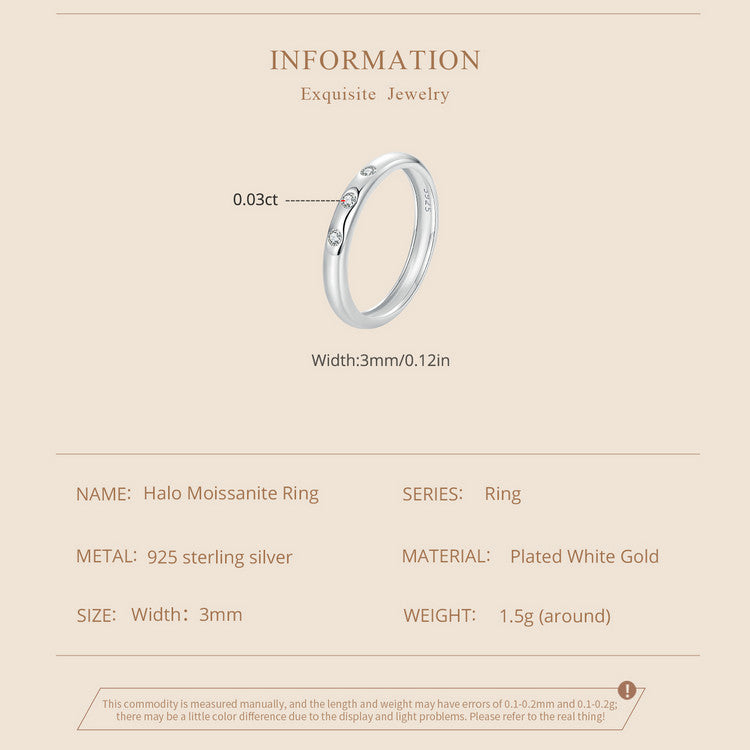 Halo Moissanite Ring