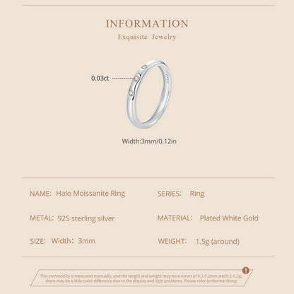 Halo Moissanite Ring