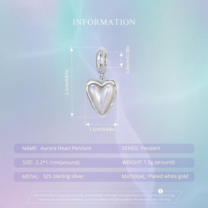 Aurora Heart Pendant Charm