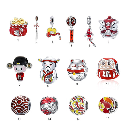 Chinese New Year, Spring Festival Theme Charm Collection