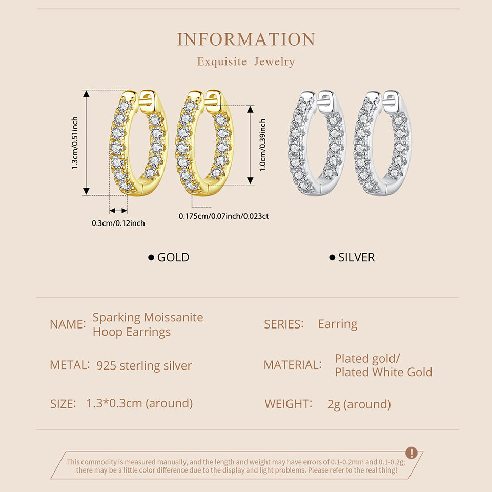 Glimmering Moissanite Ear Climbers