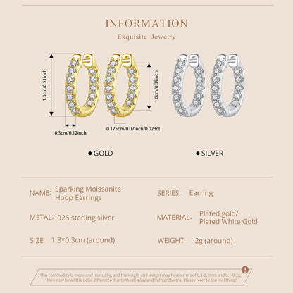 Glimmering Moissanite Ear Climbers