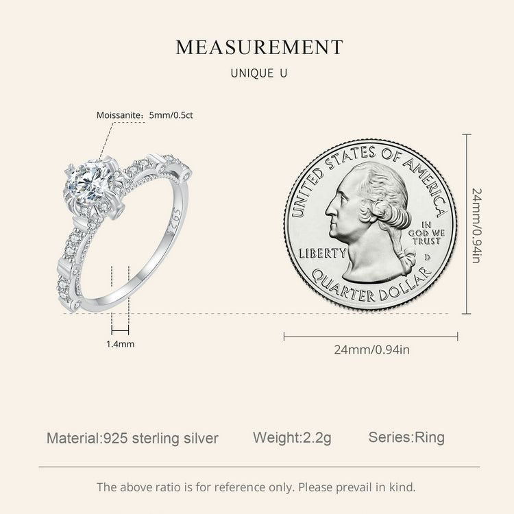 Exquisite Moissanite Ring