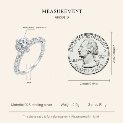 Exquisite Moissanite Ring