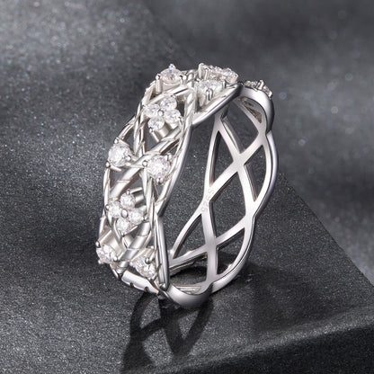Clover Vine Lucky Moissanite Ring