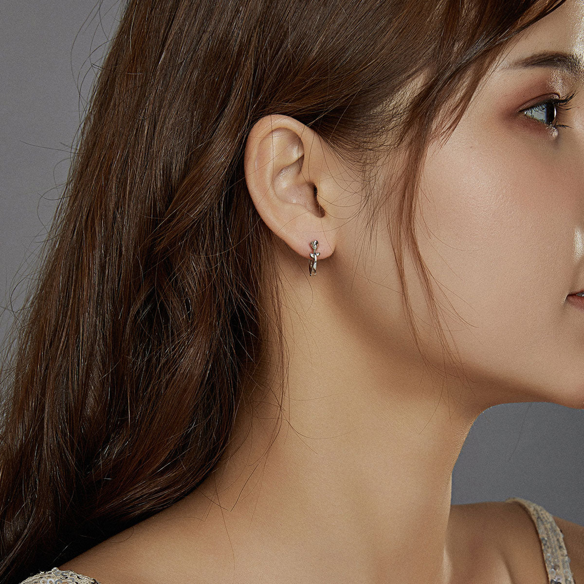Elegant Rose Hoop Earrings