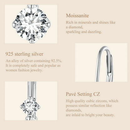 Moissanite Spring Ear Climbers