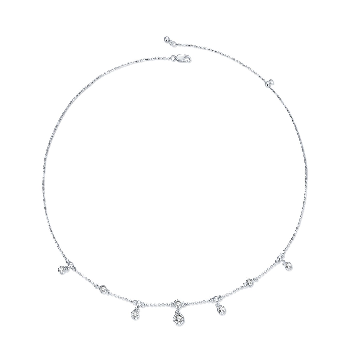 Shimmering Collarbone Fringe Necklace