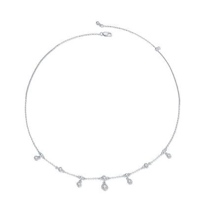 Shimmering Collarbone Fringe Necklace