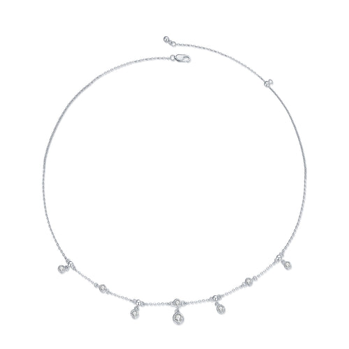 Shimmering Collarbone Fringe Necklace