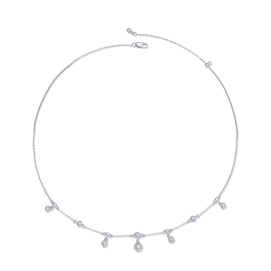 Shimmering Collarbone Fringe Necklace