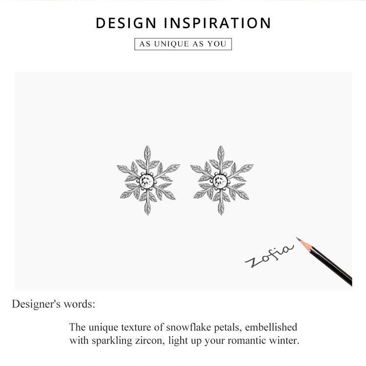 Romantic Snowflake Hoop Earrings